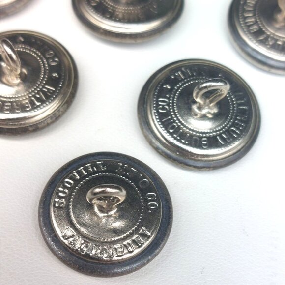 WWII US Military Great Seal Buttons Set of 6 Waterbury Scovill 7/8" USAF - Picture 6 of 6